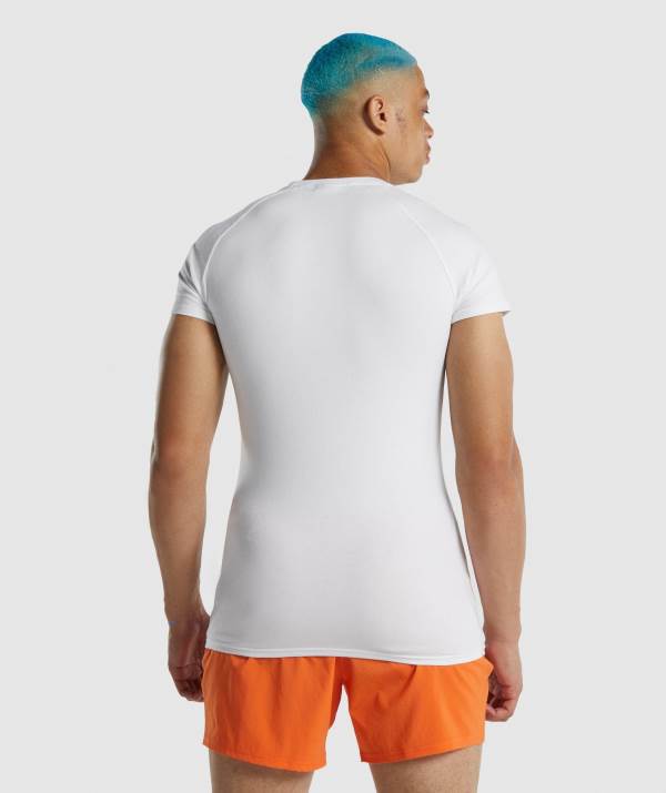 Panske Tricka Gymshark Apollo Biele | ET0842567